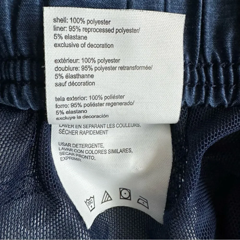 Speedo Mens Swim Trunks Blue Gray Shorts SZ M